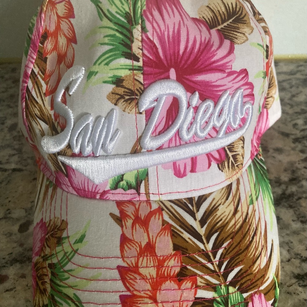 San Diego floral baseball cap